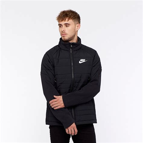 nike av15 syn jacke schwarz grau|Nike AV15 Sportswear Men's Syn Fill Jacket Quilted and .